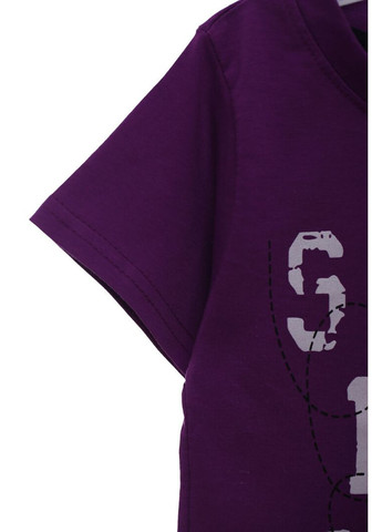 Футболка для мальчика трикотажная с Самолетом темно фиолетовая 104 см (44805) BABYKROHA (315721656)