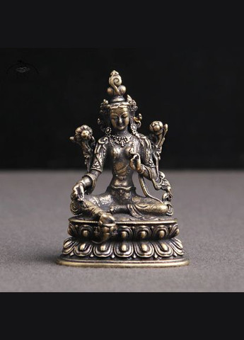 Античная ретро медная бронзовая латунная статуэтка фигурка Будды Зеленая Тара No Brand (292260621)