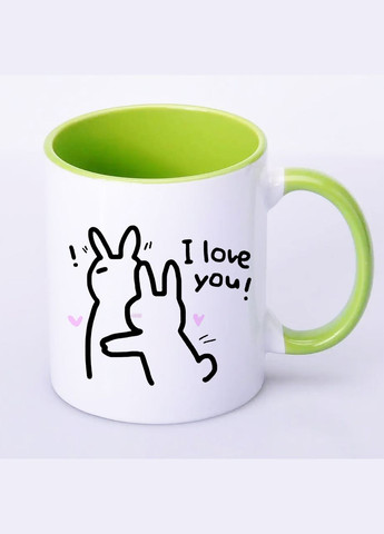 Чашка з принтом "I love you" 330мл ( ) (18705) No Brand (312487075)