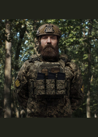 Бронежилет 3 класса (PRO). Вес 3.2 кг. Полиэтиленовые плиты 1.38 кг. Пиксель (мм-14) Ukrarmor (333721751)