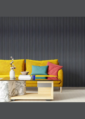 Рельс декоративный WPC стеновой графит 3000х160х23мм SW-00001529 Sticker Wall (330017181)