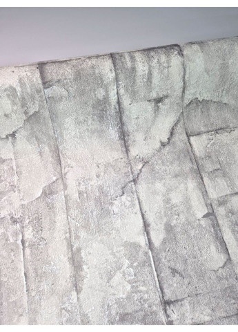 Шпалери вінілові 10.05 × 1.06 м 1576-03, сірі з імітацією бетону для вітальні, кухні, коридору, офісу, передпокою Слов'янські шпалери (340275396)