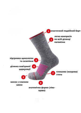 Малиновые носки универсальные Duna (308064370)