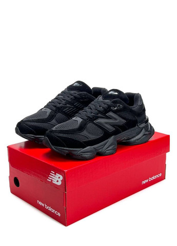 Чорні Осінні кросівки чоловічі new balance No Brand 9060 All Black