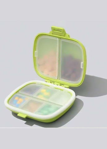 Компактний органайзер для таблеток на 8 відділень зелений (NS0058) No Brand (316026857)