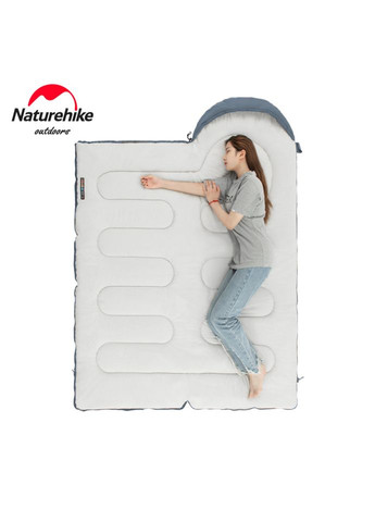 Спальник з капюшоном та закругленим дном Y150 NH21MSD08 лівий, темно-блакитний (A-017885) Naturehike (321107415)