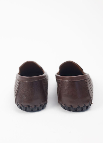 Темно-коричневые мужские летние лоферы из натуральной кожи Luciano Bellini