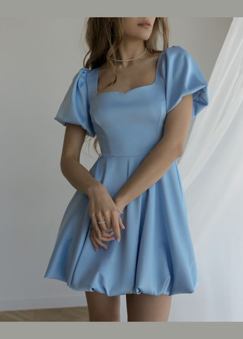 Голубое вечернее платье бэби долл Vintage однотонное