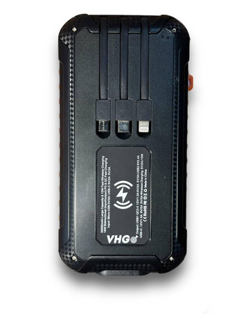 УМБ с солнечной панелью DN56 30000 mAh QC3.0+PD18W Portable Solar Charger Wireless, Orange VHG (361111424)