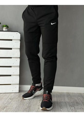 Чоловічий демісезонний спортивний костюм чорний худі + штани (двонитка) No Brand (370022039)