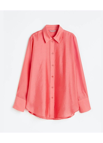 Жіноча класична сорочка з ліоцелю Н&М (56655) S Рожева H&M (281523329)
