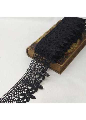 (1 м) Кружево макраме 9 см (13 м) цвет - черный (M729-93-039) Plus-plus (352745416)