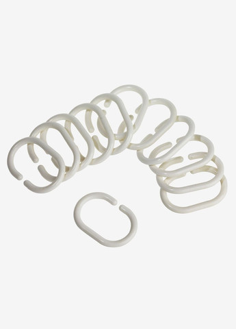 Штора для ванной и душа 180x180 см водоотталкивающая, штора для душевой с пластиковыми крючками, прозрачная No Brand (337342257)