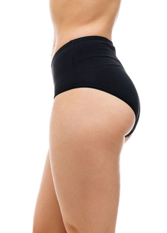 Женские трусы с бамбука с высокой посадкой S черный (5127123290921) Наталюкс 51-2712 (353501756)