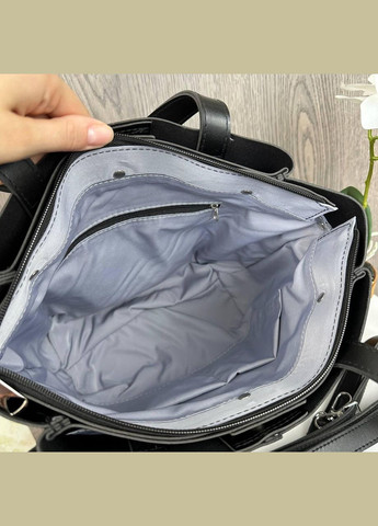 Велика жіноча сумка якісна, модна сумочка на плече Чорний No Brand (335053708)