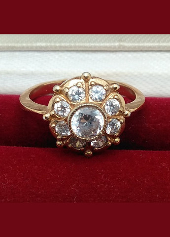 Кольцо серебро позолоченное 925° 3,35г. белый () Харківський ювелірний завод 011680 (305583031)