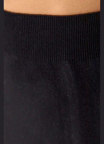Черная теплая вязаная юбка миди Lurex