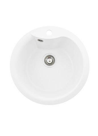 Гранітна мийка для кухні TURAS 480 матова Білосніжна Valeso (342069528)