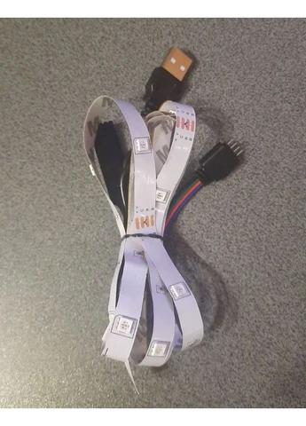 Стрічка світлодіодна різнокольорова DC5V USB 3Key-3M біла 3м No Brand (317254164)
