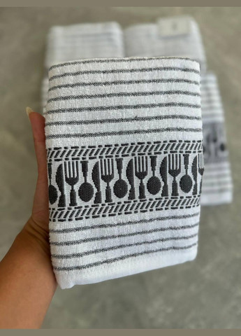 Комплект полотенец махровое для кухни 40x60 см в упаковке 6 шт No Brand абстрактный комбинированный