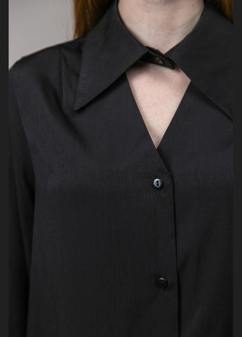 Чёрная блуза с вшитым воротником-чокером CHICLY