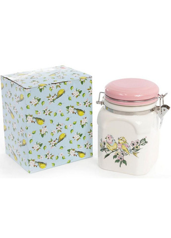 Банка керамічна "Весняна трель" 650 мл з металевою клямкою (кліпсою) Bona (288185403)
