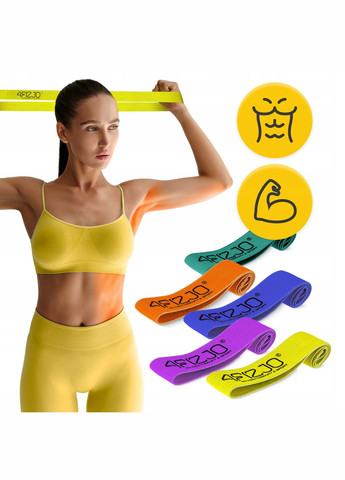 Набор резинок для фитнеса из ткани Flex Band 5 шт 1-29 кг Mix () 4FIZJO P-5907739311689 (342758233)