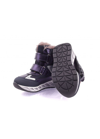 Синие ботинки зимние 2517-1 для девочек сине-серебристые. размер 26 Topitop