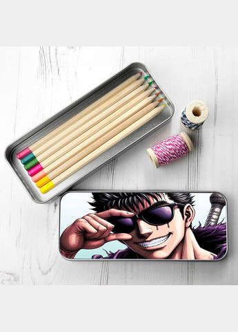 Органайзер для канцелярских принадлежностей металлический, кейс для мелочей Аниме Берсерк #010 7*18 см Silver No Brand (309152437)