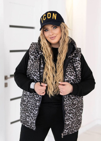 Жіночий костюм-трійка: світшот, штани та жилет із плащівки на силіконі Україна (323196805)