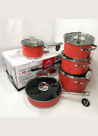 Набір посуду 10 предметів A-2510, набір каструль з антипригарним покриттям, гарні каструлі Astra (364664579)