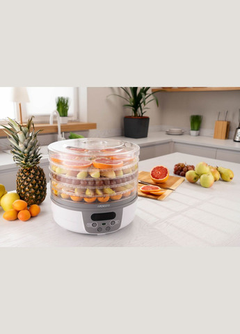 Сушка для продуктов FDB5321T - 250Вт/5 поддонов выс. 3см/диаметр 32см/рег. темп./таймер/ белая Ardesto (314780557)