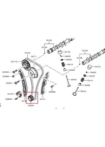 Оригинальная звезда цепи 1130A304 OUTLANDER, Аутлендер III 2.0 Mitsubishi (360504605)