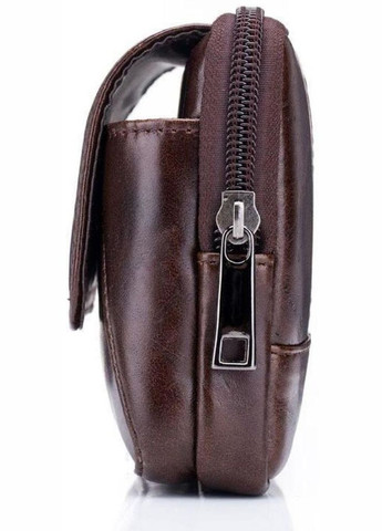 Сумка чоловіча шкіряна на ремінь месенджер в дорогу для документів чохол для телефону сумочка на пояс BULL (332768935)