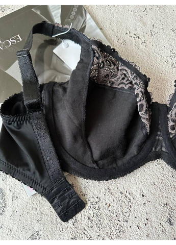 Бежевый бюстгальтер на чашку f бежево-черный Lanny Mode