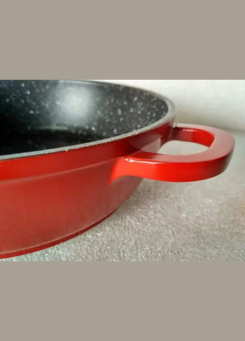 Сотейник BH 1040-32 32 см с гранитным покрытием с крышкой красный Bohmann (297330864)