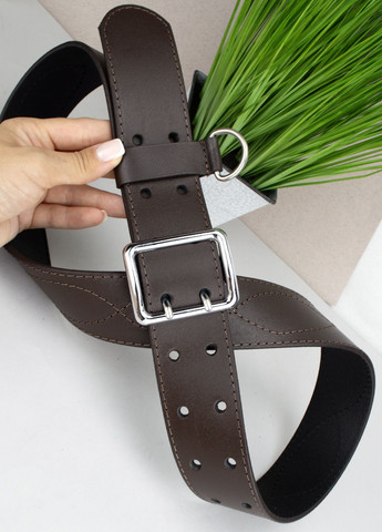 Ремінь чоловічий шкіряний широкий коричневий -5080 (120 см) JK (361639634)