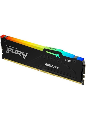 Память ПК DDR5 16GB 5200 Beast Black RGB KF552C40BBA-16 Kingston (365748288)