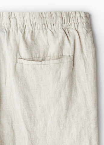 Светло-бежевые кэжуал демисезонные брюки H&M