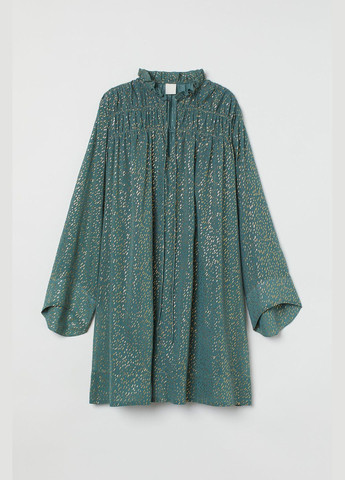 Мятное платье демисезон,мятный в узоры, H&M