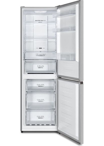 Холодильник с нижн. мороз. камерой NRK6192AS4, 185х60х60см, 2 двери, 210(110)л, А++, NoFrost Plus, Зона св-ти, Снаруж. Диспл Gorenje