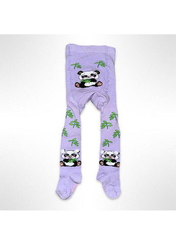 Детские колготки хлопчатобумажные 3D Панда De Фиолетовые (0844) Melatti (356603660)