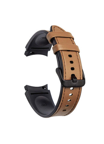 Ремешок Leather Silicone для часов Samsung Galaxy Watch 5 / Watch 5 Pro Brown Primolux (266341126)
