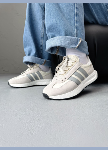 Бежевые демисезонные кроссовки мужские и женские adidas retropy e5 grey beige white | адидас ретропи бежевые No Brand