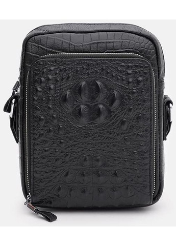 Сумка планшет через плече чоловіча з натуральної шкіри маленька Чорний 36629 Keizer (353690078)