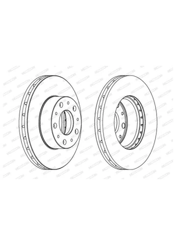 2шт, Гальмівний диск DDF1800 Ferodo DDF1800, DDF1800 (400374940)