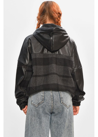 Черная демисезонная куртка детская для девочки демисезонная черного цвета Let's Shop