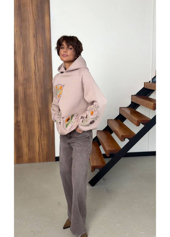 Женские худые с вышивкой на флисе "Птичка" No Brand (367254560)