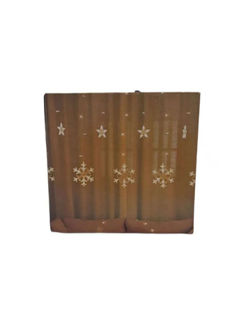 Гірлянда-штора Зірки розмір 3*0,7 м 12 фігур, синій GarlandoPro 1733054BL No Brand (339054099)