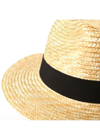 Шляпа федора женская солома бежевая MARGARET LuckyLOOK 844-194 (322791915)